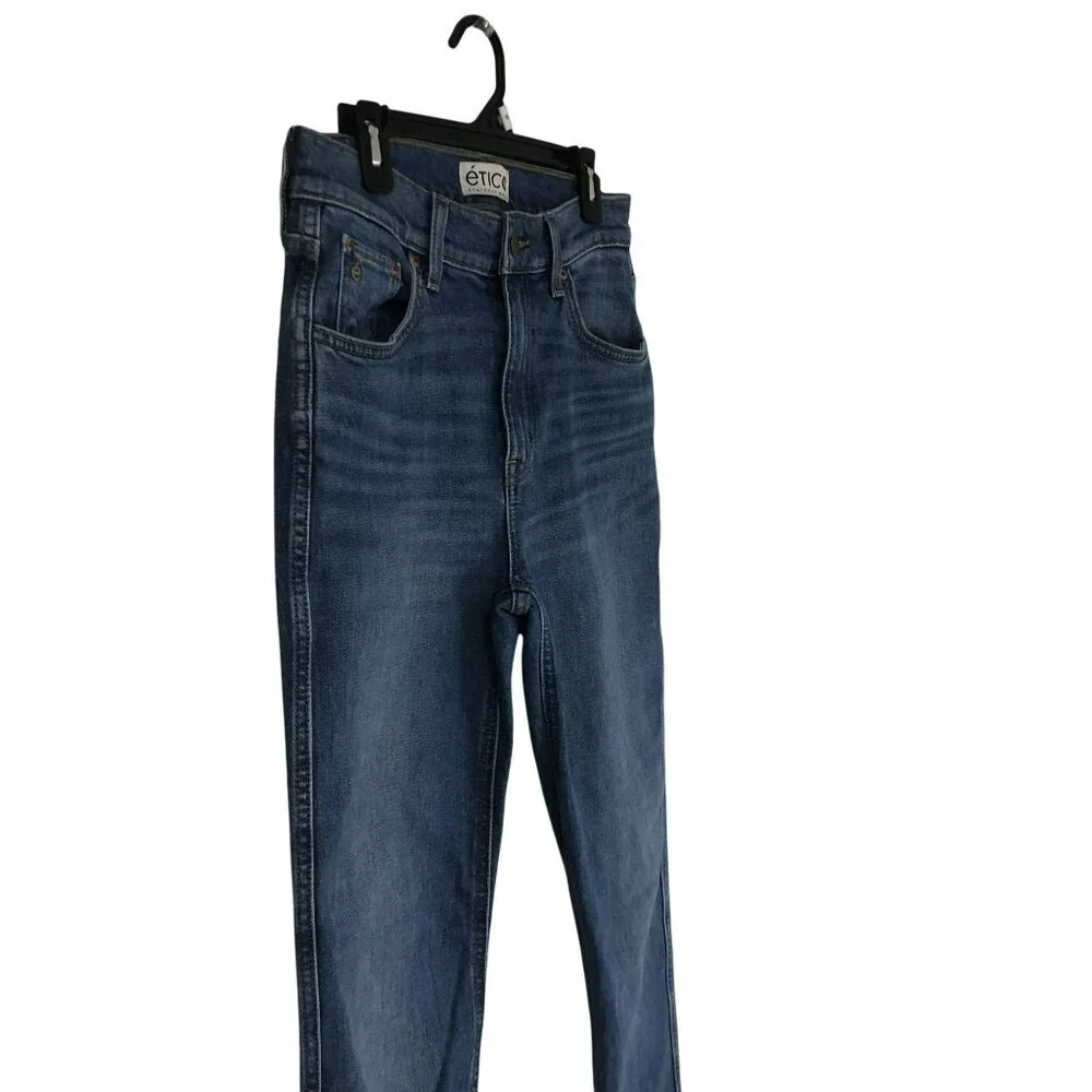Ética Ethically Made Jeans Flare Blue Size 26 98% Organic Cotton Womens
